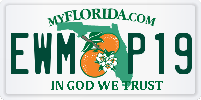 FL license plate EWMP19