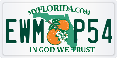 FL license plate EWMP54