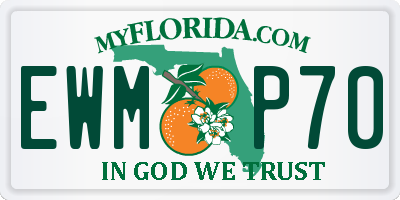 FL license plate EWMP70