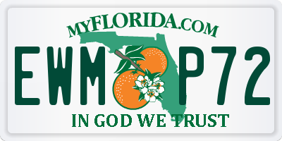 FL license plate EWMP72