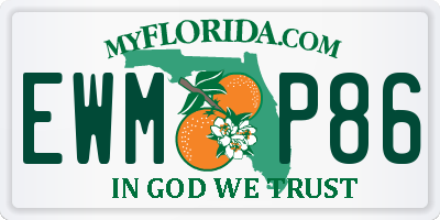 FL license plate EWMP86