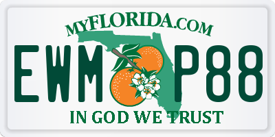 FL license plate EWMP88
