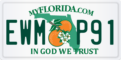 FL license plate EWMP91