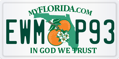 FL license plate EWMP93