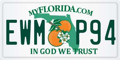 FL license plate EWMP94