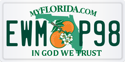 FL license plate EWMP98