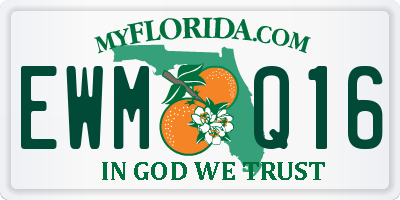 FL license plate EWMQ16