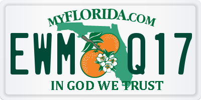FL license plate EWMQ17
