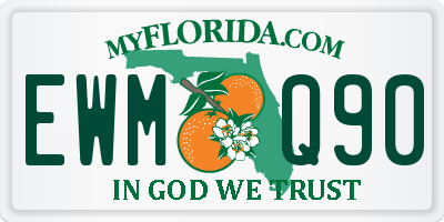 FL license plate EWMQ90