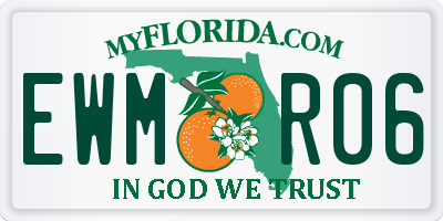 FL license plate EWMR06