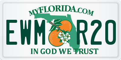 FL license plate EWMR20