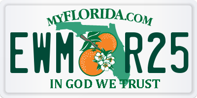 FL license plate EWMR25