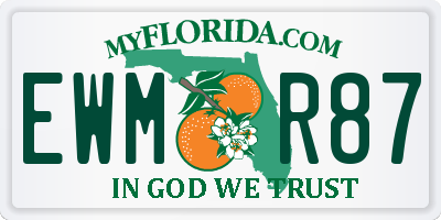 FL license plate EWMR87