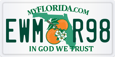 FL license plate EWMR98