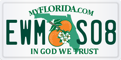 FL license plate EWMS08