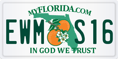 FL license plate EWMS16