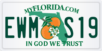 FL license plate EWMS19