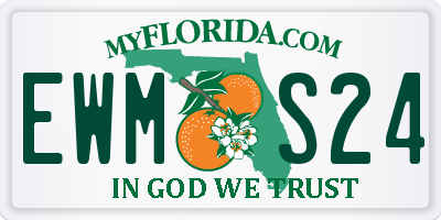 FL license plate EWMS24