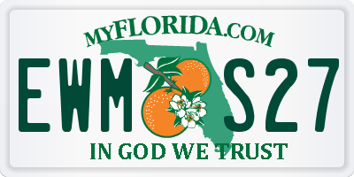 FL license plate EWMS27