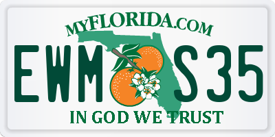 FL license plate EWMS35