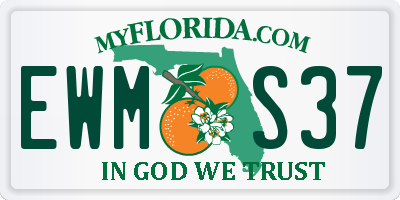 FL license plate EWMS37