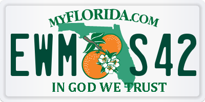 FL license plate EWMS42