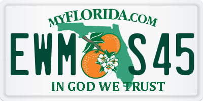 FL license plate EWMS45