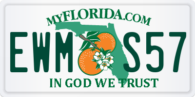 FL license plate EWMS57