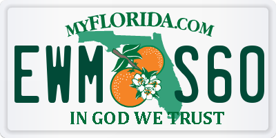 FL license plate EWMS60