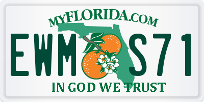 FL license plate EWMS71