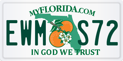 FL license plate EWMS72
