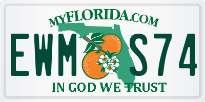 FL license plate EWMS74