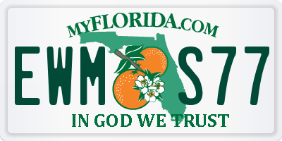 FL license plate EWMS77