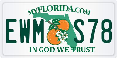 FL license plate EWMS78