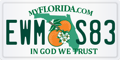 FL license plate EWMS83