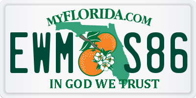 FL license plate EWMS86