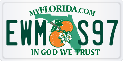 FL license plate EWMS97