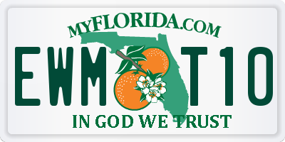 FL license plate EWMT10