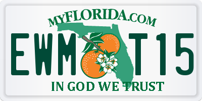 FL license plate EWMT15