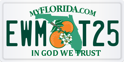 FL license plate EWMT25
