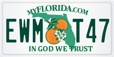 FL license plate EWMT47