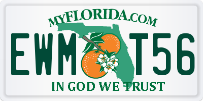 FL license plate EWMT56