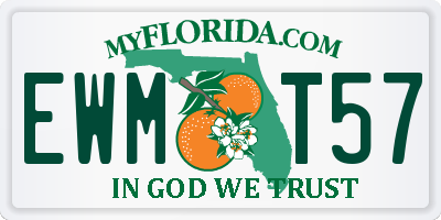 FL license plate EWMT57