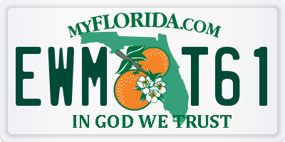 FL license plate EWMT61