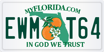 FL license plate EWMT64