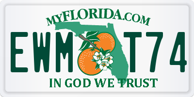 FL license plate EWMT74