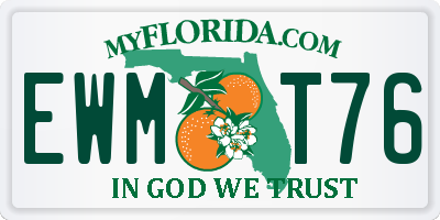 FL license plate EWMT76