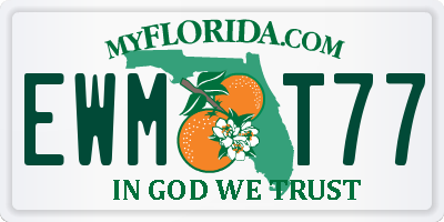 FL license plate EWMT77