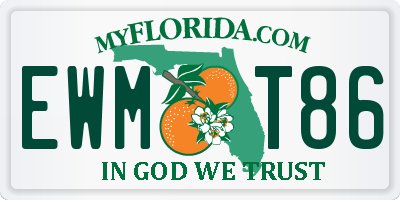 FL license plate EWMT86