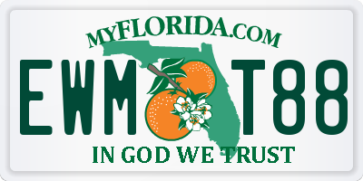 FL license plate EWMT88